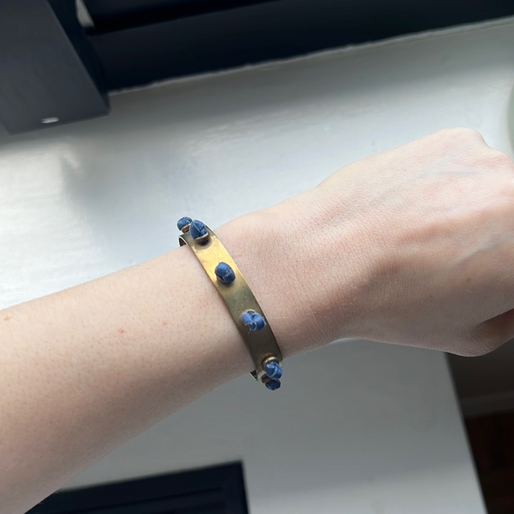 SALE: Anthropologie Leather and brass cuff bracelet